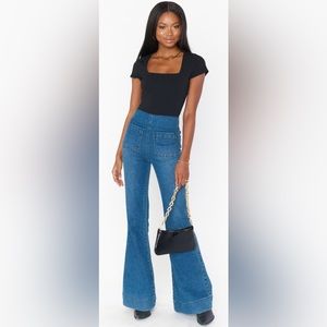 Show Me Your Mumu Barone Bodysuit Black Stretch